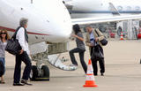 Megan Fox shows cameltoe wearing tight sweatpants boarding a private jet out of Paris