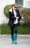 Jessica Biel out and about in aqua boots